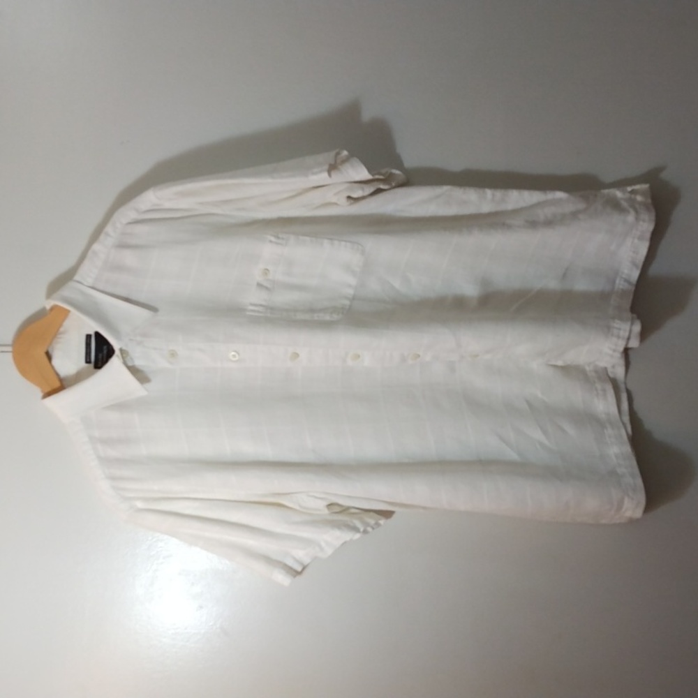 Marc Edwards XXL White Linen/Rayon Summer Shirt